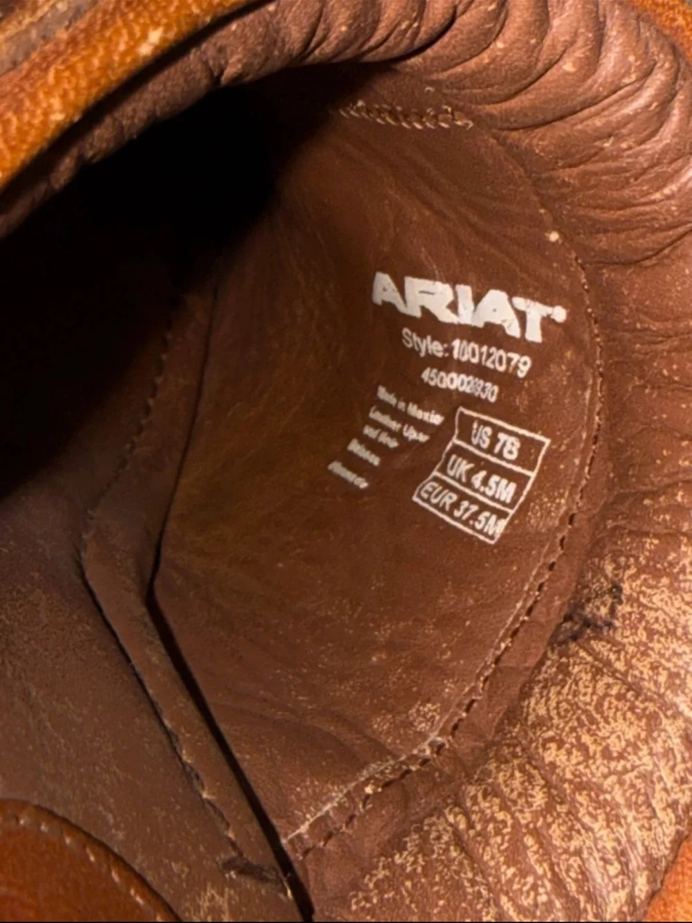 Size 7B Ariat Bridlespur Boho Leather Clog Heels Y2K